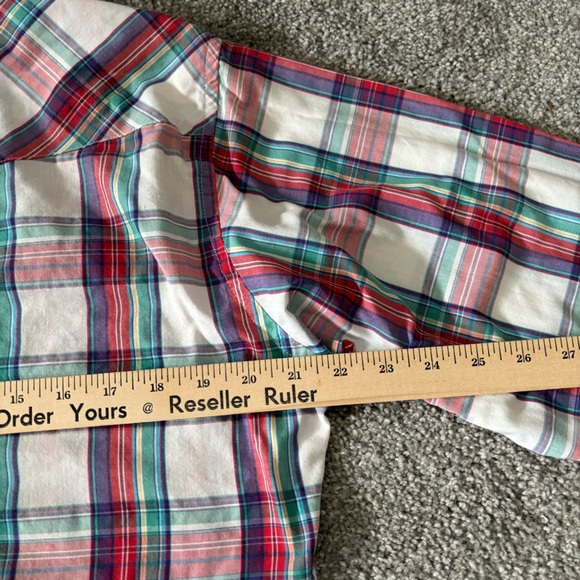 Vintage wrangler shirt mens medium red blue pearl snap  western rodeo cowboy 90s - Picture 13 of 14